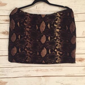 Express snakeskin mini skirt